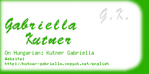 gabriella kutner business card